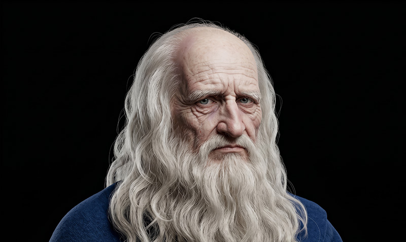 Leonardo Da Vinci - High resolution portrait